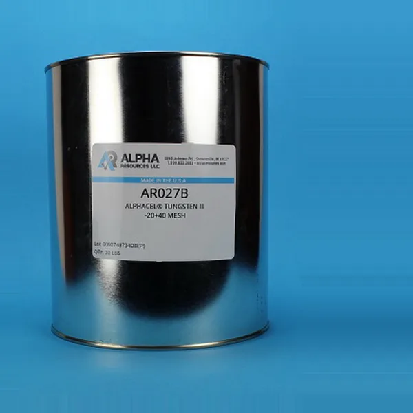 AR027B — Alphacel Tungsten III -20/+40 Mesh, 30 lbs