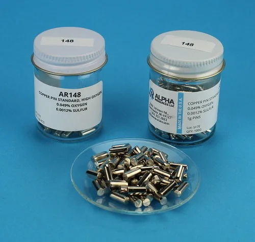 AR148 — Copper Pin Standard, High Oxygen (0.049% Oxygen, 0.0012% Sulfur)