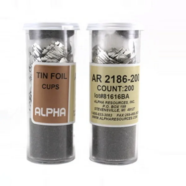 AR2186-200 — Tin Foil Standard Cups, 36mm x 36mm, 200 pcs