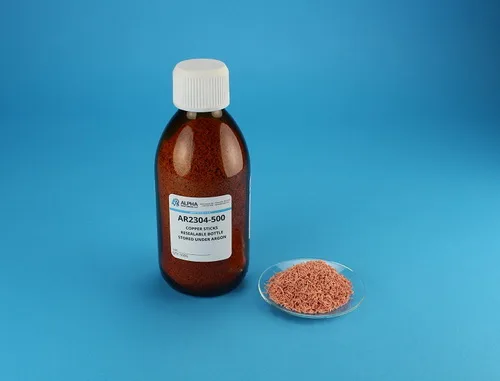 AR2304-500 — Copper Sticks, Resealable Bottle, Stored Under Argon, 500g