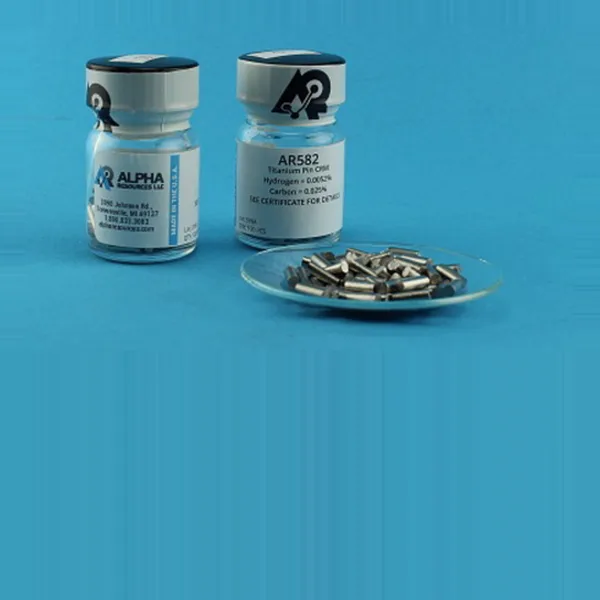 AR582 — Hydrogen And Carbon in Titanium CRM H C 0.25g Pin