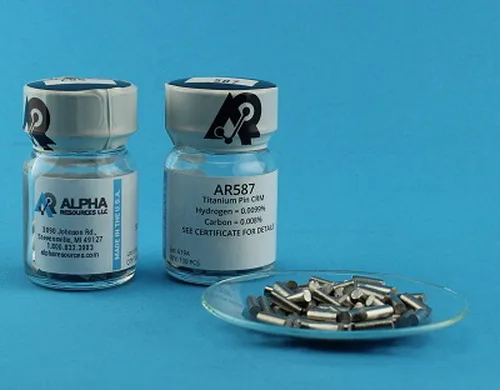 AR587 — Hydrogen And Carbon in Titanium CRM H C 0.25g Pins