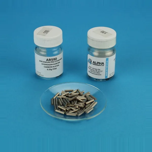 AR590 — Hydrogen And Carbon in Zirconium CRM H C 0.25g Pin