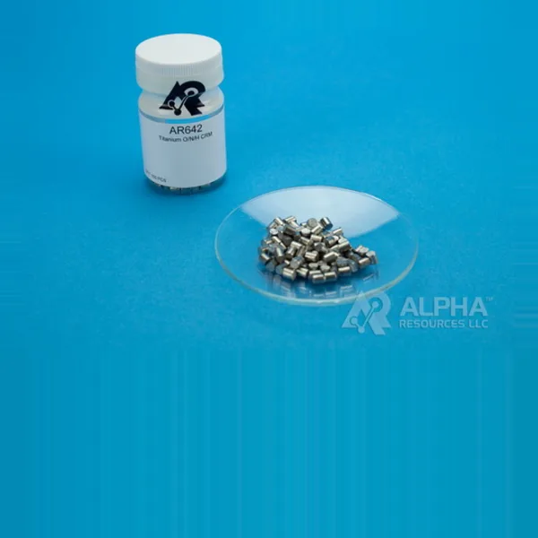 AR651 — Hydrogen Oxygen And Nitrogen in Titanium CRM H 0.0023 O 0.128 N 0.0067 0.1g Pin