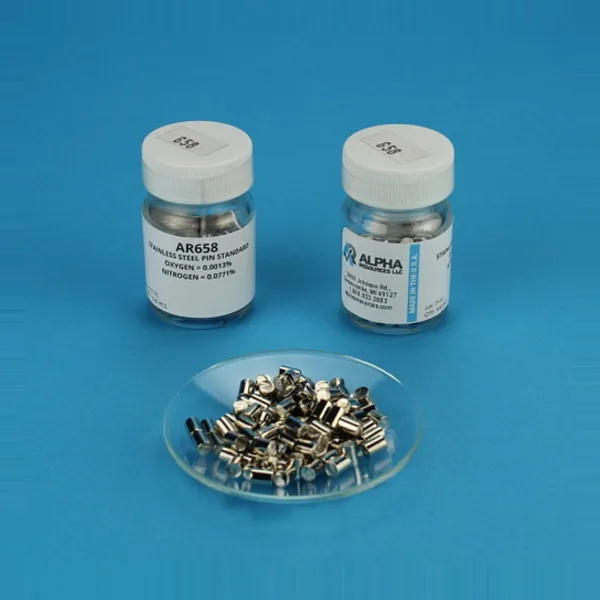 AR658 — Oxygen And Nitrogen in Steel CRM O 0.0013 N 0.0771 0.5g Pin